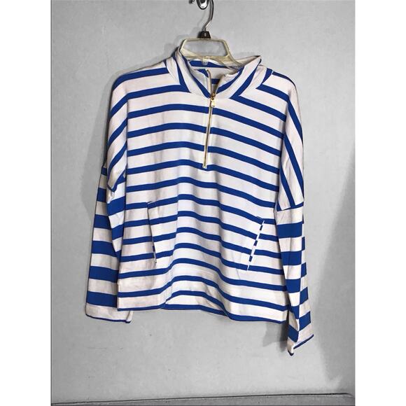 Addison Bay Women Nautical Striped Mock Neck Pullover Sz. XS NWT Beach … - Picture 2 of 12